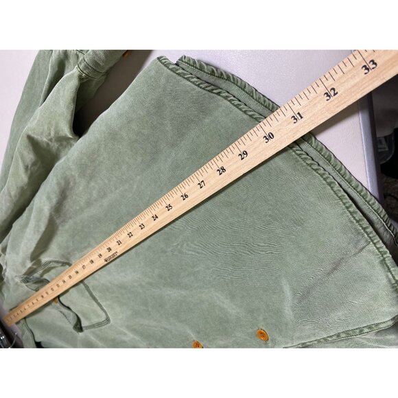 Ryan Michael Men Silk Blend Green Button Up Shirt Size Large Long Sleeve Western - Picture 5 of 16